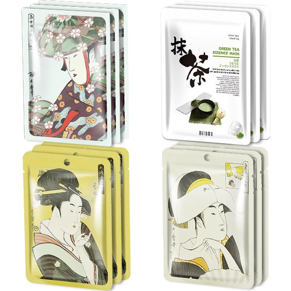 [TKJP00512-01-012]MITOMO Type A [JP UKIYOE trial set 12 sheets] Beautiful skin face mask - Made in Japan - Reward yourself, moisturize your skin.