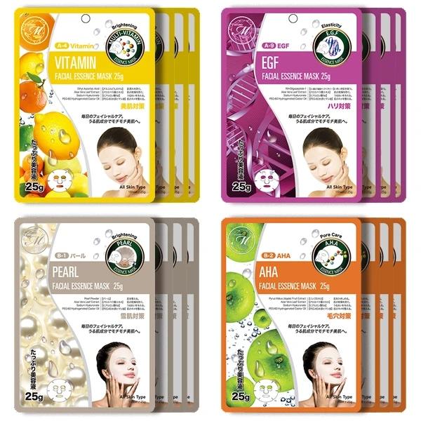 [TKMT00562-02-016]Mitomo Facial Brightening Skincare Beauty Face Mask Sheet bundles: 4 types – 16 packs