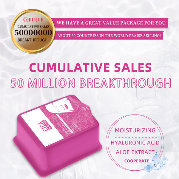 NEW! Popular in JAPAN 2x Collagen + CICA Daily Facial Mask Pack (31 sheets) [CC001-A-360]