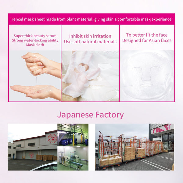 NEW! Popular in JAPAN 2x Collagen + CICA Daily Facial Mask Pack (31 sheets) [CC001-A-360]