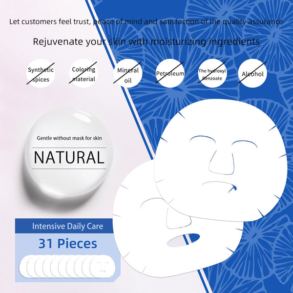 NEW! Popular in JAPAN, 3x Hyaluronic Acid + CICA Daily Facial Mask Pack (31 sheets) [CC001-B-360]