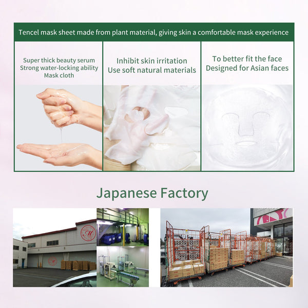 NEW! Popular in JAPAN, 5x Peptide + CICA Weekly Facial Mask Pack (7 Sheets) [CC001-C-100]