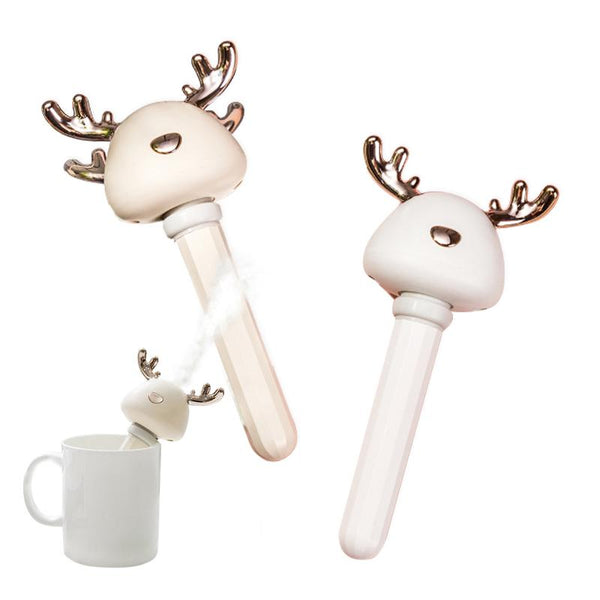 [MPEA00009] MEIPENG Deer's horn humidifier USB bottle cap plug in portable ins Xiaomeng home office water bottle humidifier