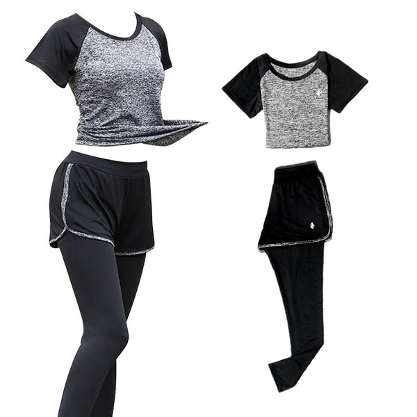 [MPFA00004] MEIPENG yoga wear suit  women spring and summer new style loose short-sleeved quick-drying clothes gym professional running sports suit women