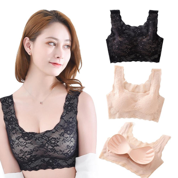 [MPFA00027] MEPENG Ladies Lace Bralette Sexy Women Crop Top Unlined Soft Bra Top Lingerie Underwear