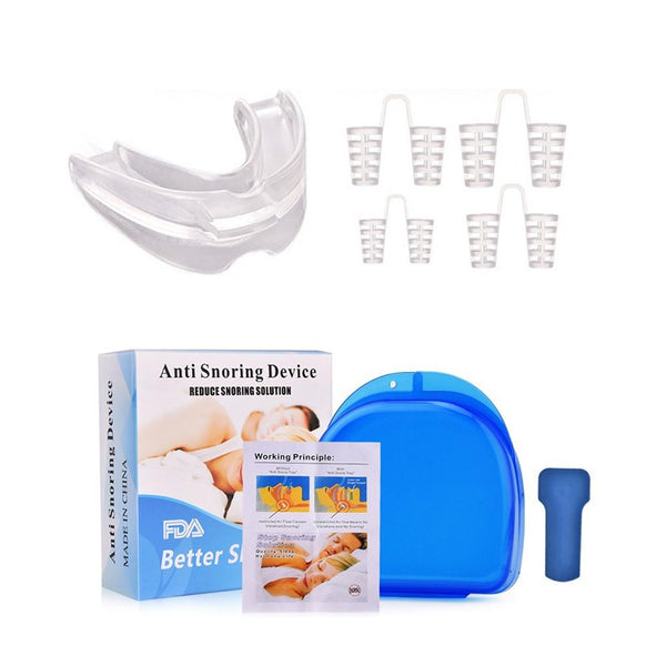 [MPTA00031] MEIPENG Silicone Anti Snoring mouth guard Anti Snoring Device movement tooth protection orthodontic molar set can be hot water molding
