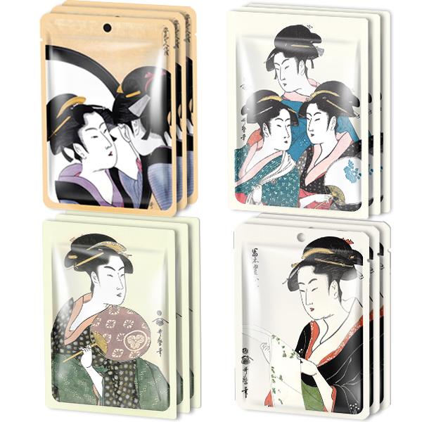 [TKJP00512-03-012]MITOMO Type C [JP UKIYOE trial set 12 sheets] Beautiful skin face mask - Made in Japan - Reward yourself, moisturize your skin.