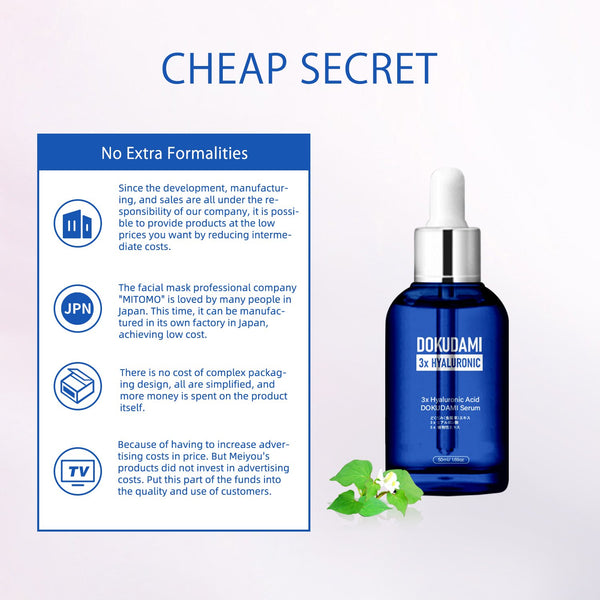 NEW! Popular in JAPAN 3x Hyaluronic Acid + DOKUDAMI Serum [DD001-B-050]