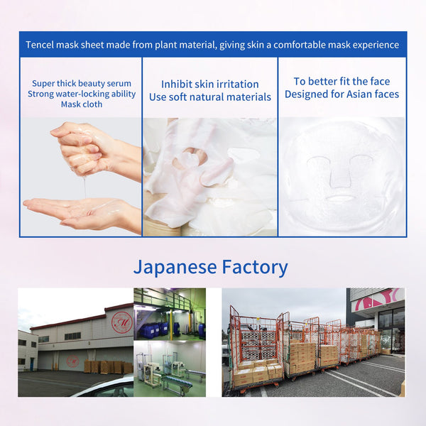 NEW! Popular in JAPAN 3x Hyaluronic Acid + DOKUDAMI Daily Facial Mask Pack (31 sheets) [DD001-B-360]