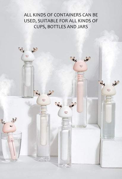 [MPEA00009] MEIPENG Deer's horn humidifier USB bottle cap plug in portable ins Xiaomeng home office water bottle humidifier