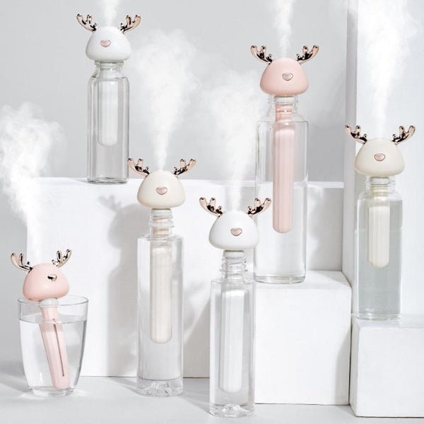 [MPEA00009] MEIPENG Deer's horn humidifier USB bottle cap plug in portable ins Xiaomeng home office water bottle humidifier