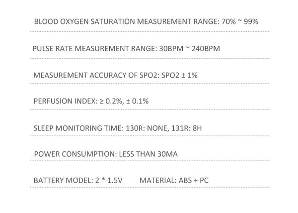 [MPEA00006] MEIPENG FDA finger clip oximeter finger pulse oxygen saturation monitor respiratory rate PI sleep monitoring