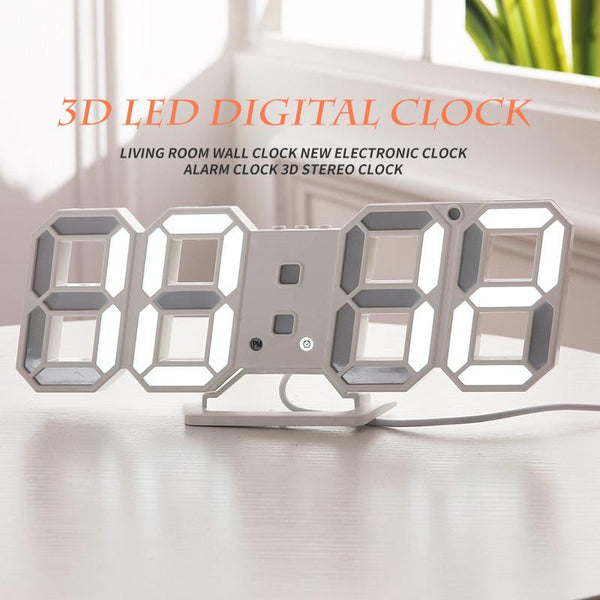 [MPEA00011] MEIPENG Korean 3dled digital clock living room wall clock new electronic clock alarm clock 3D stereo clock
