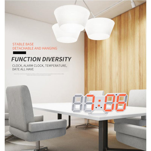 [MPEA00011] MEIPENG Korean 3dled digital clock living room wall clock new electronic clock alarm clock 3D stereo clock