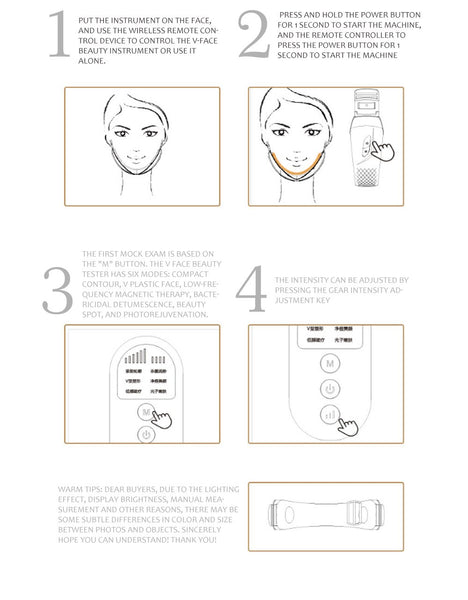 [MPTA00030] MEIPENG Intelligent v-face instrument micro current Facial Massager EMS remote control Bluetooth face slimming artifact beauty instrument slimming instrument