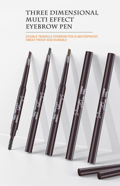[MPTA00034] MEIPENG Three dimensional multi effect eyebrow pen double triangle eyebrow pen is waterproof, sweat proof and durable