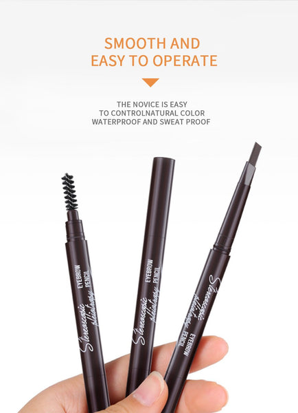 [MPTA00034] MEIPENG Three dimensional multi effect eyebrow pen double triangle eyebrow pen is waterproof, sweat proof and durable