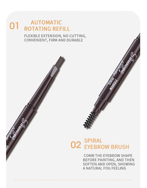 [MPTA00034] MEIPENG Three dimensional multi effect eyebrow pen double triangle eyebrow pen is waterproof, sweat proof and durable