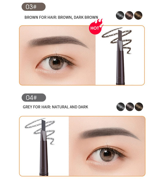 [MPTA00034] MEIPENG Three dimensional multi effect eyebrow pen double triangle eyebrow pen is waterproof, sweat proof and durable