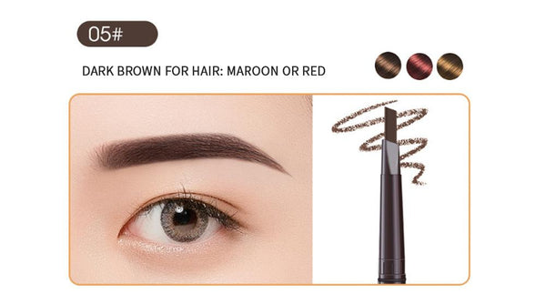[MPTA00034] MEIPENG Three dimensional multi effect eyebrow pen double triangle eyebrow pen is waterproof, sweat proof and durable