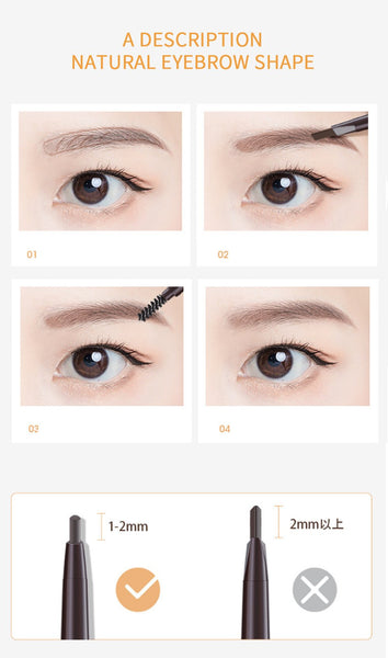 [MPTA00034] MEIPENG Three dimensional multi effect eyebrow pen double triangle eyebrow pen is waterproof, sweat proof and durable