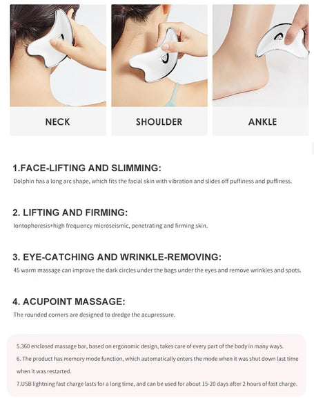 [MPTA00019] MEIPENG Micro-current Dolphin Ion Scraping Face Massager Lifting Tight Pulling Ribs to Guide Face-lifting Artifact of Beauty Instrument