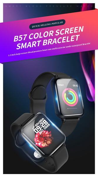 [MPEA00005] MEIPENG Quick selling popular B57 color screen smart Bracelet 1.3 inch large screen blood pressure heart rate multi exercise mode waterproof Bracelet