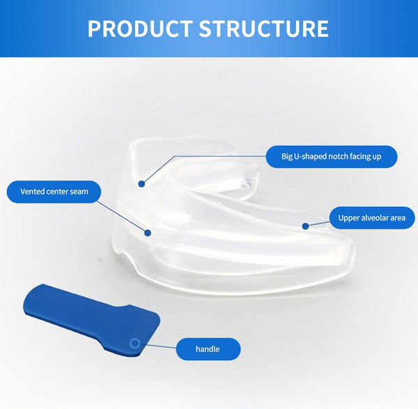 [MPTA00031] MEIPENG Silicone Anti Snoring mouth guard Anti Snoring Device movement tooth protection orthodontic molar set can be hot water molding