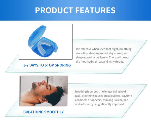 [MPTA00031] MEIPENG Silicone Anti Snoring mouth guard Anti Snoring Device movement tooth protection orthodontic molar set can be hot water molding
