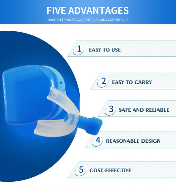 [MPTA00031] MEIPENG Silicone Anti Snoring mouth guard Anti Snoring Device movement tooth protection orthodontic molar set can be hot water molding