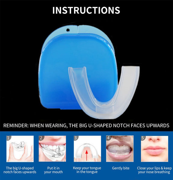 [MPTA00031] MEIPENG Silicone Anti Snoring mouth guard Anti Snoring Device movement tooth protection orthodontic molar set can be hot water molding