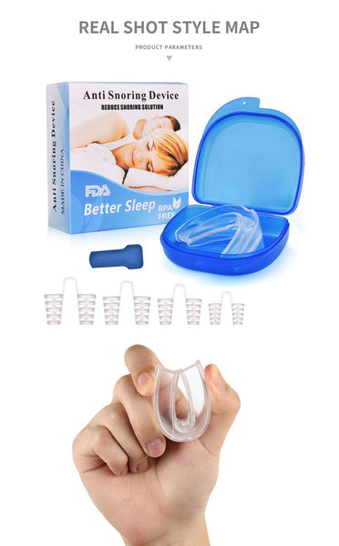 [MPTA00031] MEIPENG Silicone Anti Snoring mouth guard Anti Snoring Device movement tooth protection orthodontic molar set can be hot water molding