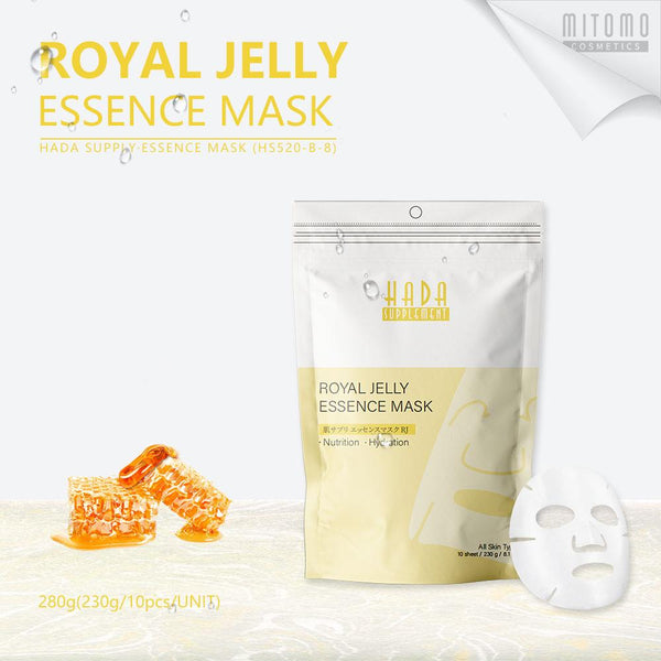 [HS520-B-8] Hada Supply Royal Jelly Essence Mask (10pcs/Unit)