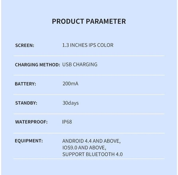 【MPEA00001】MEIPENG P3 multifunctional smart watch blood pressure and heart rate monitoring Bluetooth large screen waterproof sports watch for men and women
