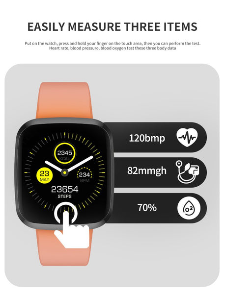 【MPEA00001】MEIPENG P3 multifunctional smart watch blood pressure and heart rate monitoring Bluetooth large screen waterproof sports watch for men and women