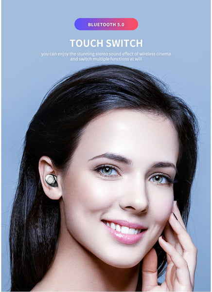 【MPEA00002】MEIPENG F9 Bluetooth headset tws5.0 touch LED power display emergency power true wireless headset