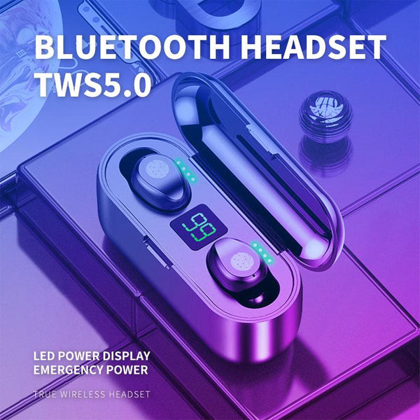 【MPEA00002】MEIPENG F9 Bluetooth headset tws5.0 touch LED power display emergency power true wireless headset