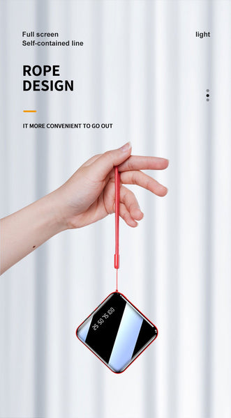 【MPEA00004】MEIPENG New power bank Mini self-contained line three wire large capacity digital display mobile power supply