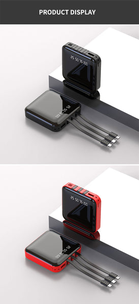 【MPEA00004】MEIPENG New power bank Mini self-contained line three wire large capacity digital display mobile power supply