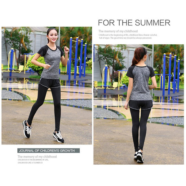 [MPFA00004] MEIPENG yoga wear suit  women spring and summer new style loose short-sleeved quick-drying clothes gym professional running sports suit women