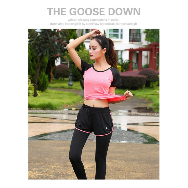 [MPFA00004] MEIPENG yoga wear suit  women spring and summer new style loose short-sleeved quick-drying clothes gym professional running sports suit women