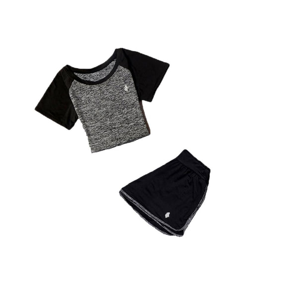 [MPFA00004] MEIPENG yoga wear suit  women spring and summer new style loose short-sleeved quick-drying clothes gym professional running sports suit women