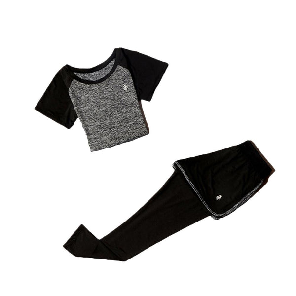 [MPFA00004] MEIPENG yoga wear suit  women spring and summer new style loose short-sleeved quick-drying clothes gym professional running sports suit women