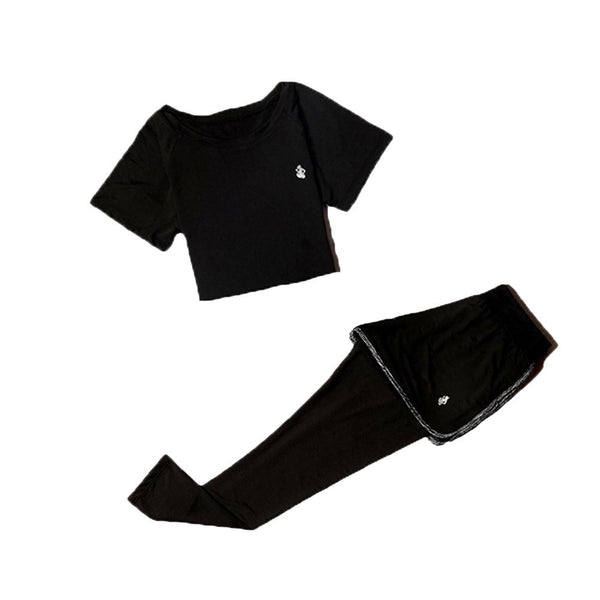 [MPFA00004] MEIPENG yoga wear suit  women spring and summer new style loose short-sleeved quick-drying clothes gym professional running sports suit women
