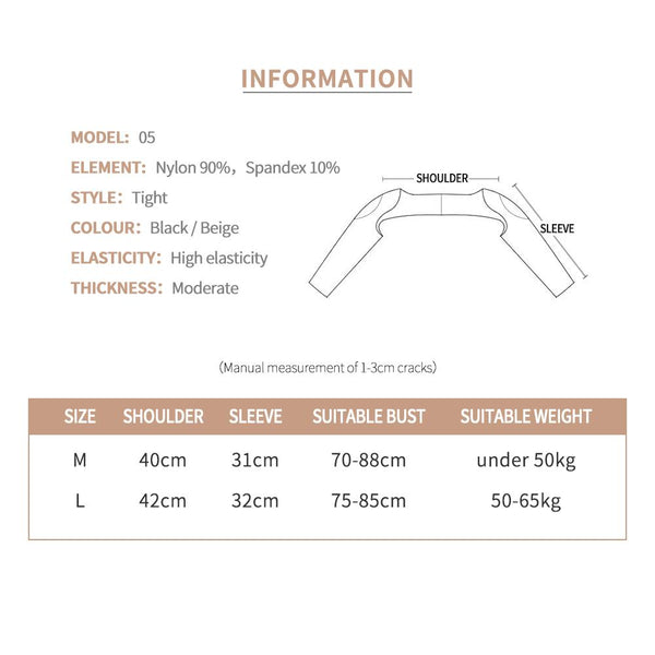 [MPFA00008] MEIPENG Seamless Arm Shaper Women Compression Long Sleeve Arm Slimmer Posture Corrector