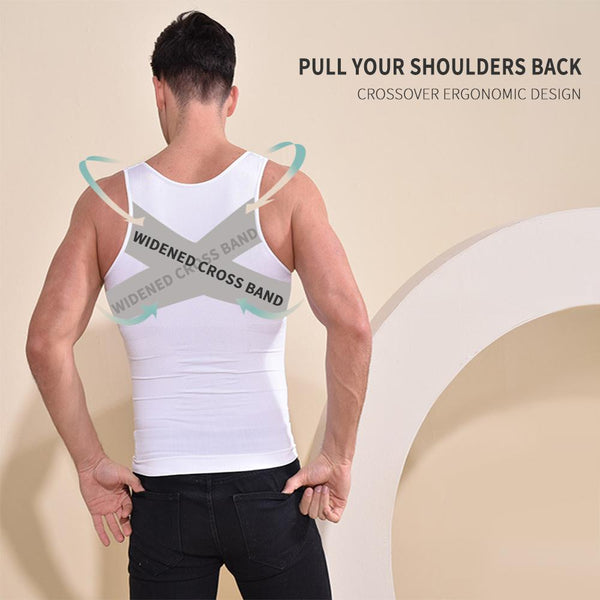 [MPFA00010] MEIPENG Men Slimming Body Shaper Tummy Control Corset Vest Compression Elastic Tank Top