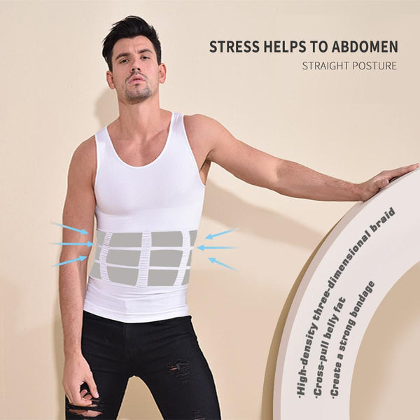 [MPFA00010] MEIPENG Men Slimming Body Shaper Tummy Control Corset Vest Compression Elastic Tank Top