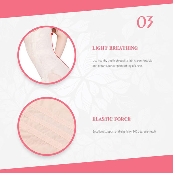 [MPFA00016] MEIPENG Bodysuit Suit Women Slimming Body Shape Floral Lace Wide Straps Hooks Tummy Control
