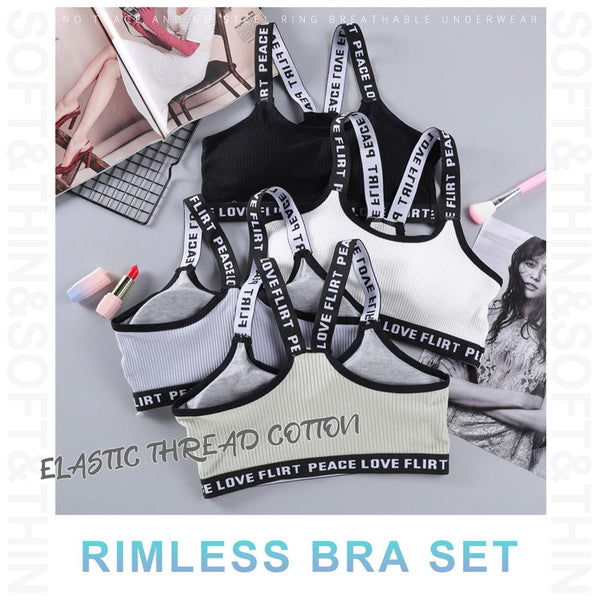 [MPFA00025] MEIPENG Japanese and Korean women's underwear set with no steel ring threaded bra for fitness yoga girls