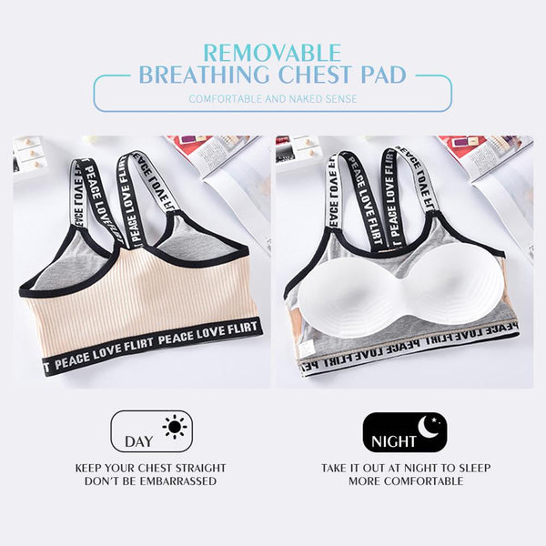 [MPFA00025] MEIPENG Japanese and Korean women's underwear set with no steel ring threaded bra for fitness yoga girls